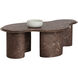 Isola 55 X 35 inch Marble Look / Mocha Outdoor Coffee Table